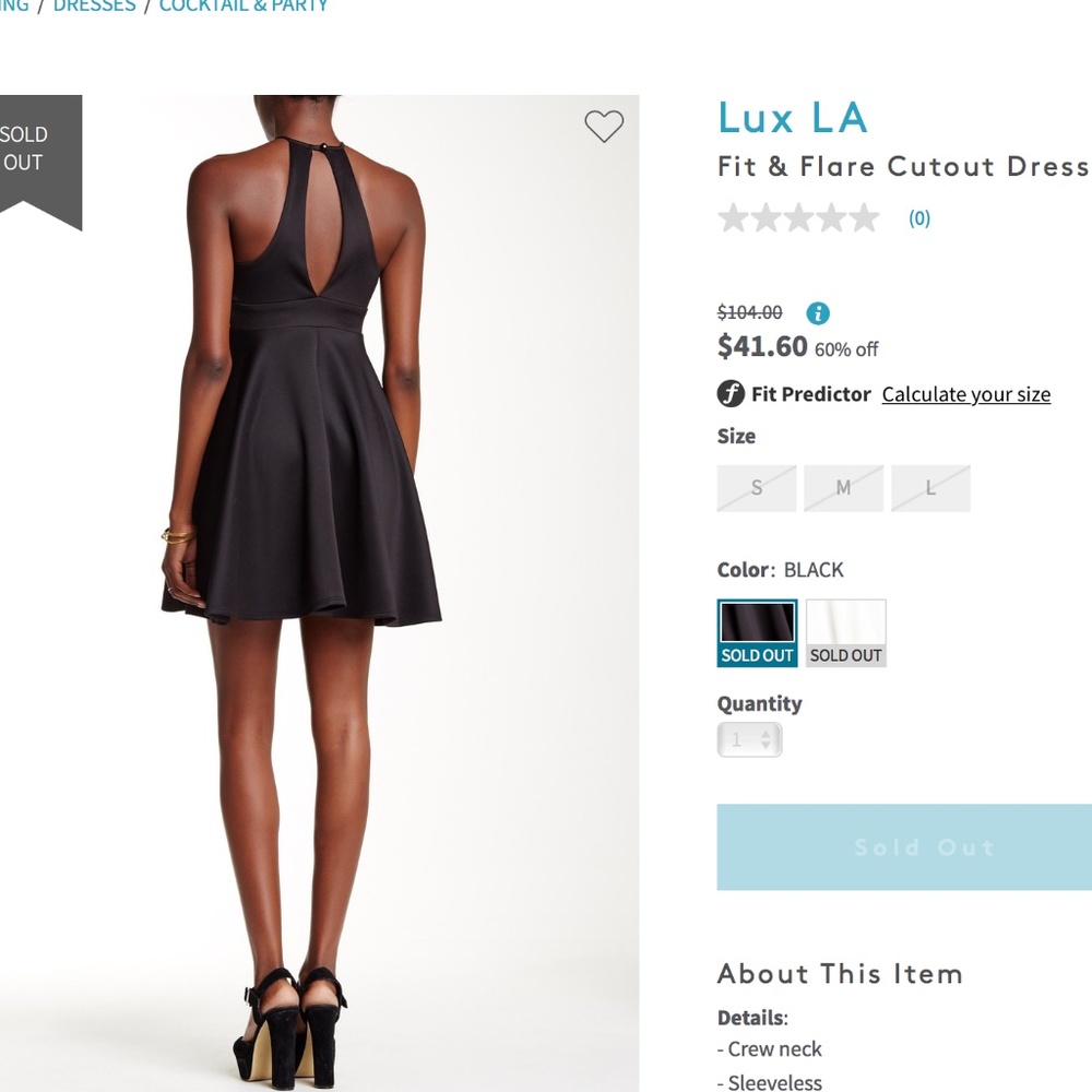 Lux LA Short Black Dress - Picture 6 of 7